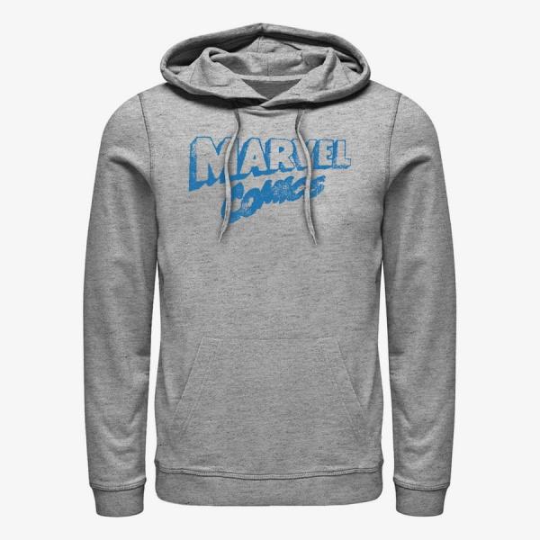 Queens Marvel - RETRO LOGO Unisex Hoodie Heather Grey