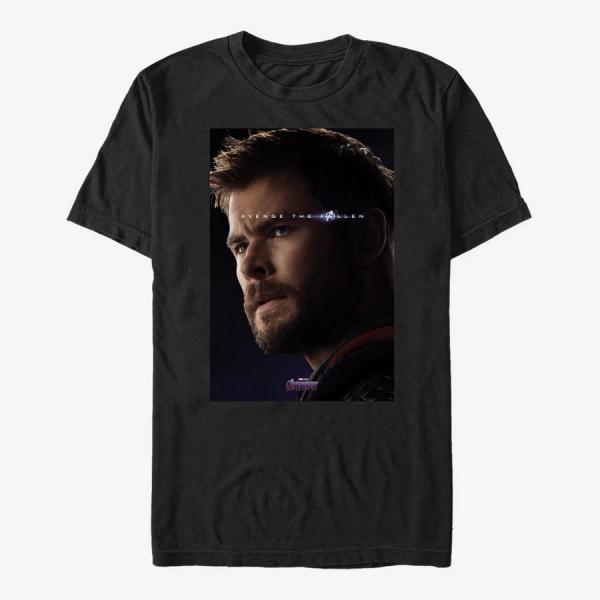 Tričko Merch Marvel Avengers: Endgame - Thor Avenge Unisex T-Shirt Black M