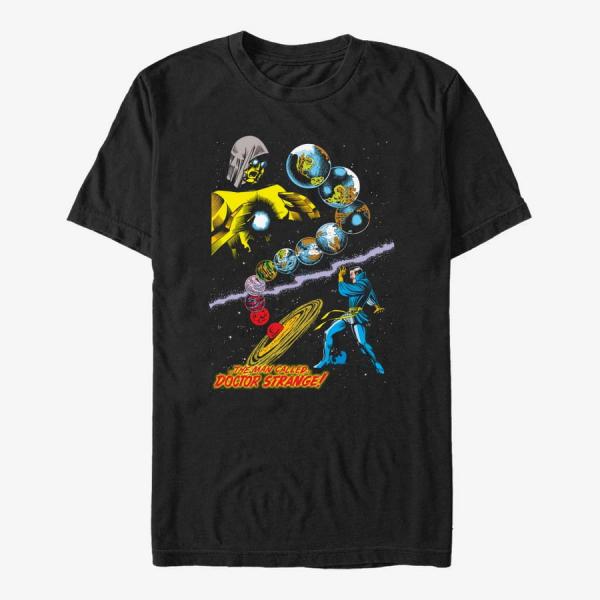 Tričko Merch Marvel Avengers Classic - Universe Battle Unisex T-Shirt Black S