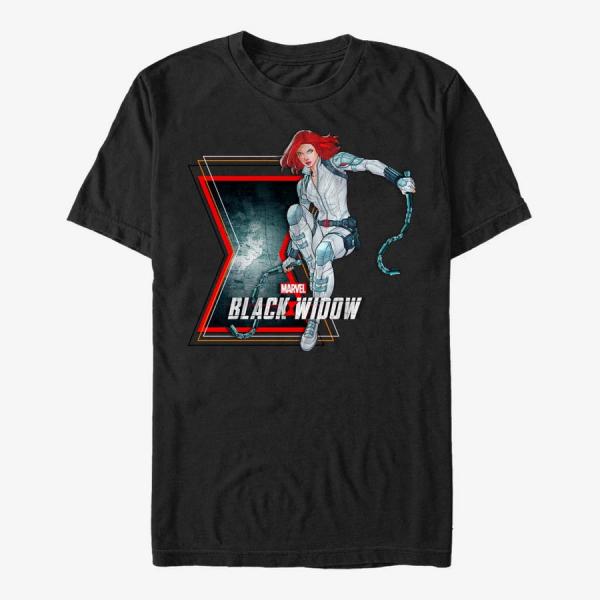 Tričko Merch Marvel Black Widow: Movie - Widow Stun Unisex T-Shirt Black S