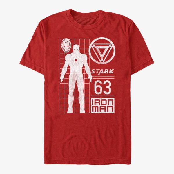 Tričko Merch Marvel Avengers Classic - Stark Contrast Unisex T-Shirt Red XL