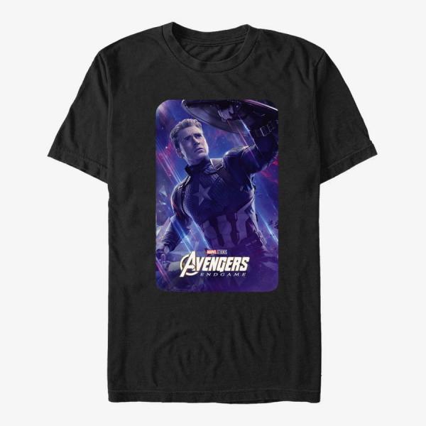 Tričko Merch Marvel Avengers: Endgame - Space Rodgers Unisex T-Shirt Black M