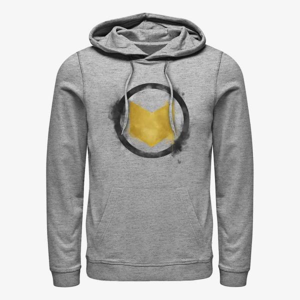 Mikina Merch Marvel Avengers: Endgame - HawkEye Spray Logo Unisex Hoodie Heather Grey S