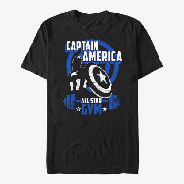 Tričko Merch Marvel Avengers Classic - American Gym Unisex T-Shirt Black XXL