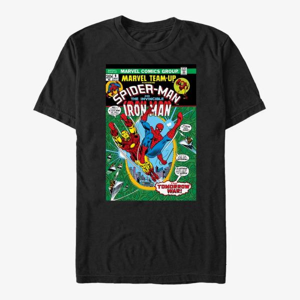 Tričko Merch Marvel Avengers Classic - Team Spidey Iron Man Unisex T-Shirt Black M