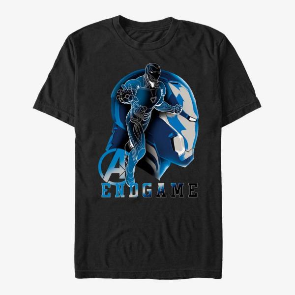 Tričko Merch Marvel Avengers: Endgame - Ironman Endgame Silhouette Unisex T-Shirt Black S