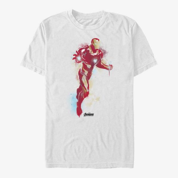 Queens Marvel Avengers: Endgame - Ironman Paint Unisex T-Shirt White