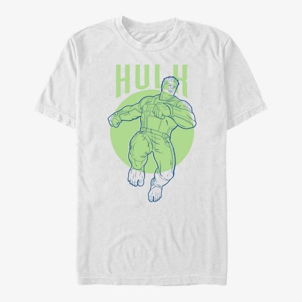 Tričko Merch Marvel Avengers: Endgame - Hulk Simplicity Unisex T-Shirt White M