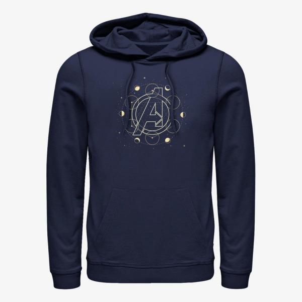 Mikina Merch Marvel Classic - Astrological Avengers Unisex Hoodie Navy Blue L
