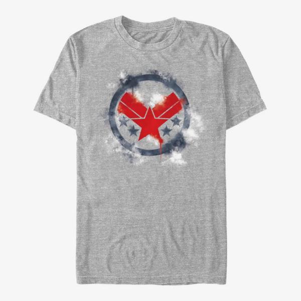Queens Marvel Avengers: Endgame - War Machine Spray Logo Unisex T-Shirt Heather Grey