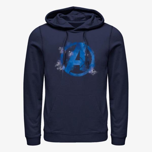 Mikina Merch Marvel Avengers: Endgame - Avengers Spray Logo Unisex Hoodie Navy Blue S