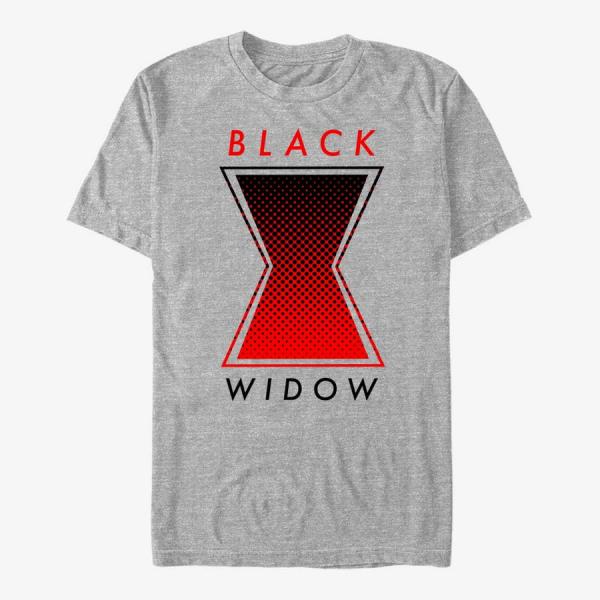Tričko Merch Marvel Black Widow: Movie - Haftone Symbol Unisex T-Shirt Heather Grey S