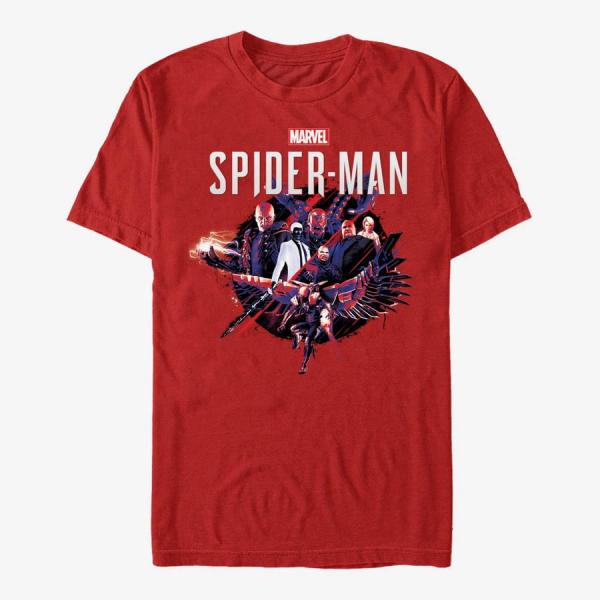 Tričko Merch Marvel - Villains Circle Unisex T-Shirt Red M
