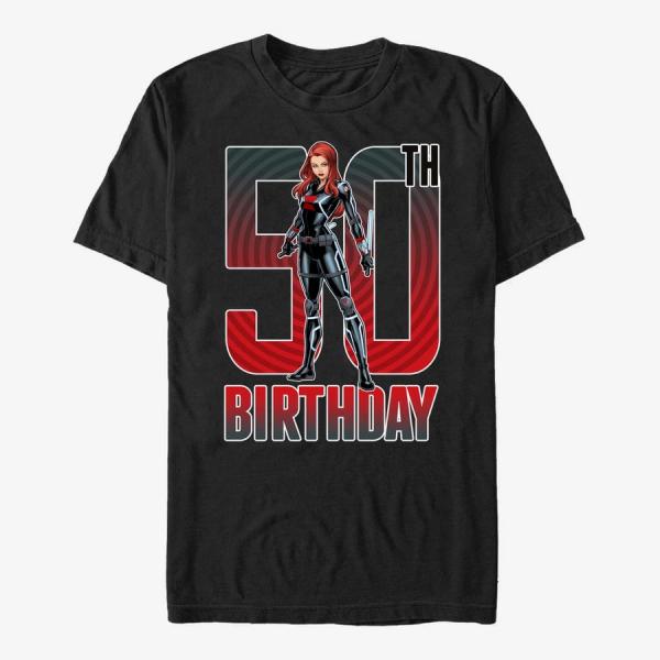 Tričko Merch Marvel Avengers Classic - Black Widow 50th Bday Unisex T-Shirt Black S