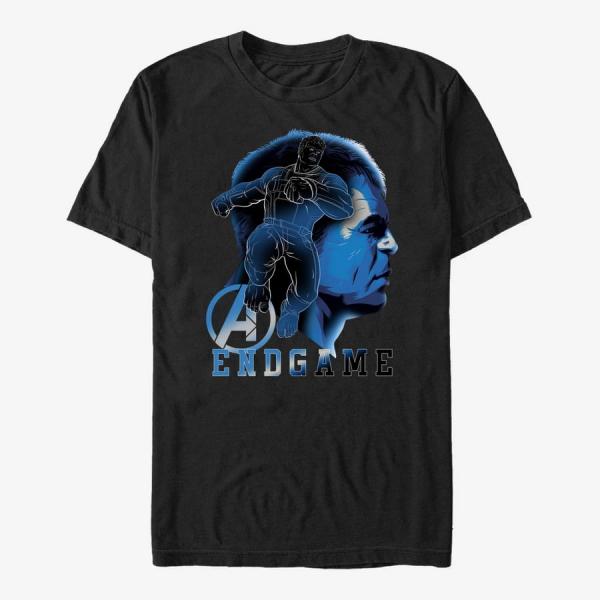 Tričko Merch Marvel Avengers: Endgame - Hulk Endgame Silhouette Unisex T-Shirt Black XXXL