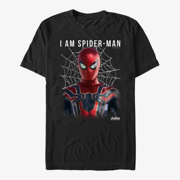 Tričko Merch Marvel Avengers: Infinity War - I Am Spiderman Unisex T-Shirt Black S