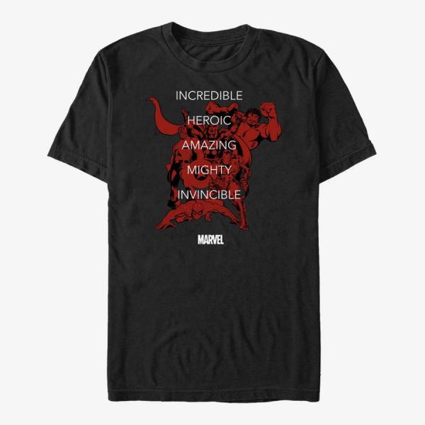 Queens Marvel Avengers Classic - Avengers Tonal Words Unisex T-Shirt Black