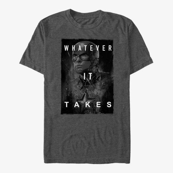 Tričko Merch Marvel Avengers: Endgame - Darken Cap Unisex T-Shirt Dark Heather Grey S