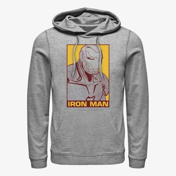 Mikina Merch Marvel Iron Man - Pop Iron Man Unisex Hoodie Heather Grey XXXL