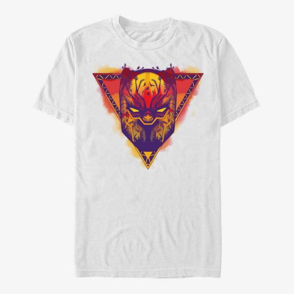 Queens Marvel Avengers Classic - Panther Sunset Unisex T-Shirt White