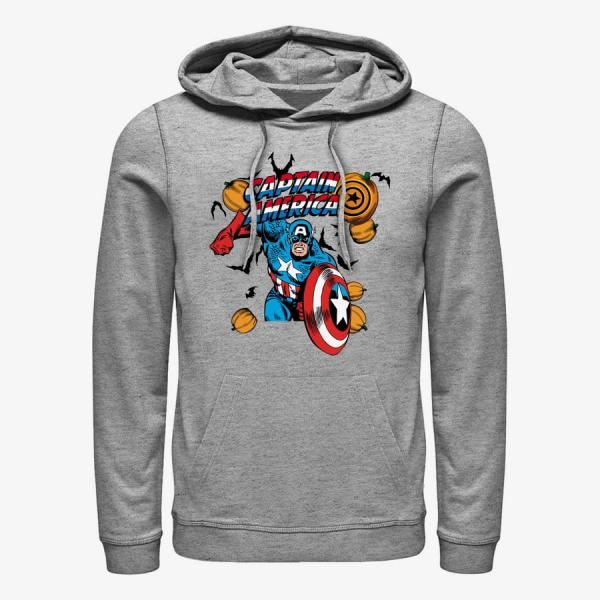 Queens Marvel Avengers Classic - Captain Pumpkins Unisex Hoodie Heather Grey