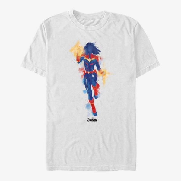 Tričko Merch Marvel Avengers: Endgame - Marvel Painted Unisex T-Shirt White S