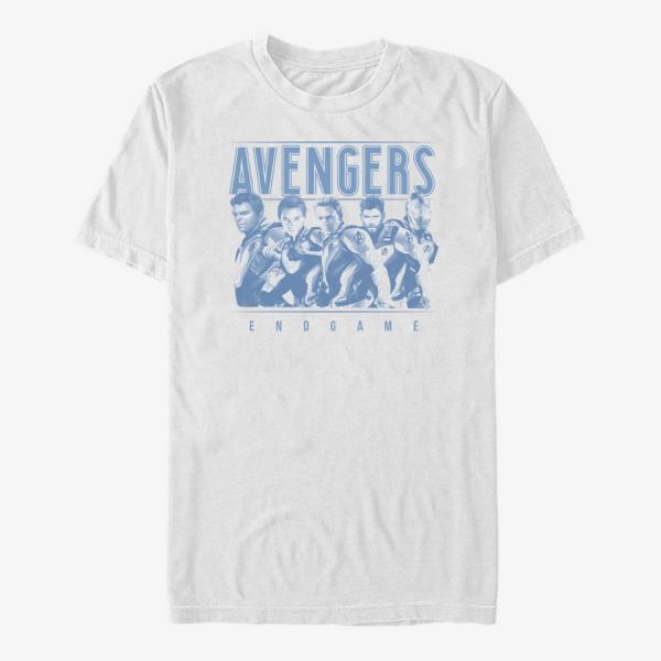 Tričko Merch Marvel Avengers: Endgame - Avenger Endgame Group Unisex T-Shirt White S