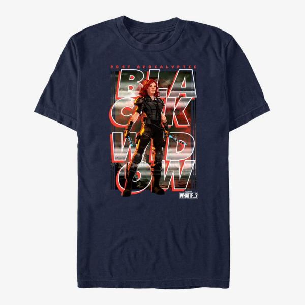 Tričko Merch Marvel What If...? - Black Widow Apocalypse Unisex T-Shirt Navy Blue XL
