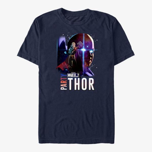 Queens Marvel What If...? - Watcher Party Thor Unisex T-Shirt Navy Blue