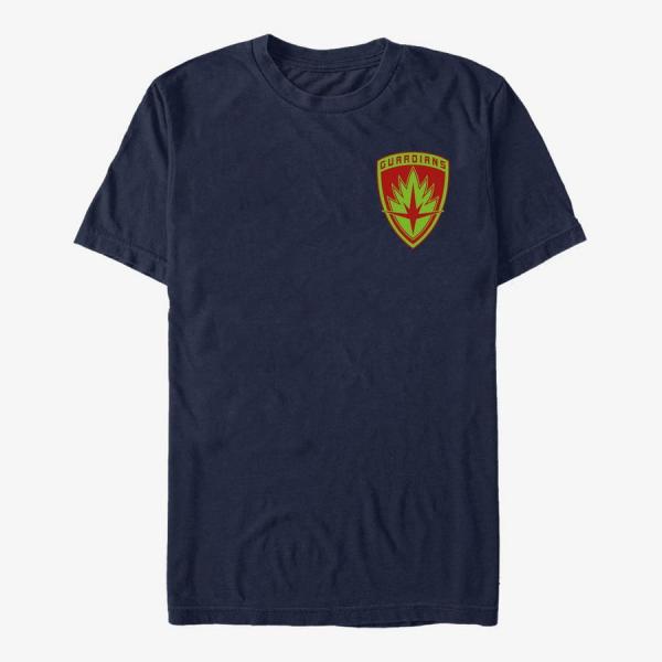 Tričko Merch Marvel The Guardians of the Galaxy Holiday Special - Guardian Badge Unisex T-Shirt Navy Blue S