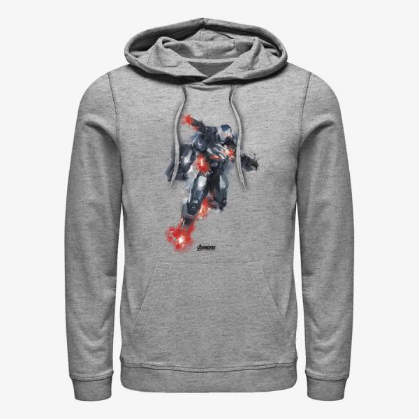 Queens Marvel Avengers: Endgame - War Machine Paint Unisex Hoodie Heather Grey