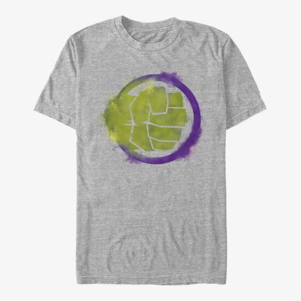 Queens Marvel Avengers: Endgame - Hulk Spray Logo Unisex T-Shirt Heather Grey