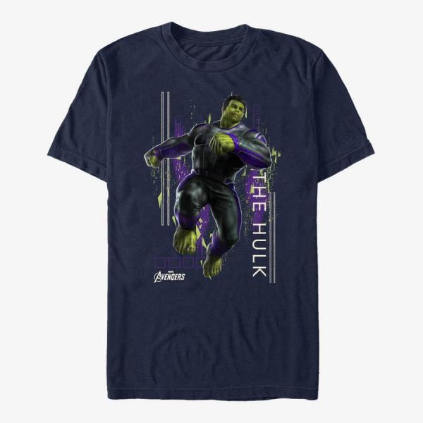 Tričko Merch Marvel Avengers: Endgame - Hulk Motion Unisex T-Shirt Navy Blue L