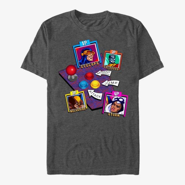 Tričko Merch Marvel - X-Men Arcade Controls Unisex T-Shirt Dark Heather Grey S