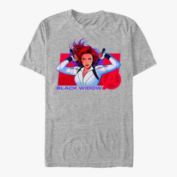 Tričko Merch Marvel Black Widow: Movie - Ready Widow Unisex T-Shirt Heather Grey M