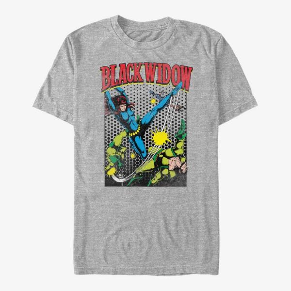 Tričko Merch Marvel Avengers Classic - Kick That Gun Unisex T-Shirt Heather Grey L