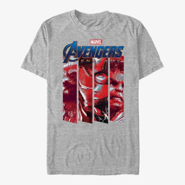 Tričko Merch Marvel Avengers: Endgame - Four Strong Unisex T-Shirt Heather Grey M
