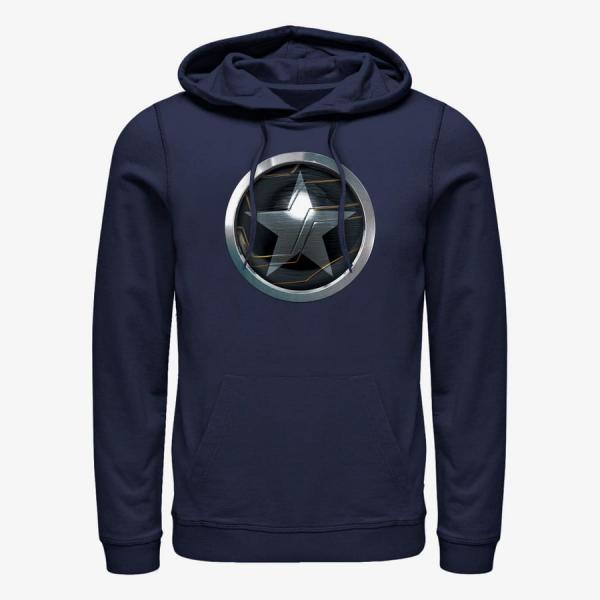 Mikina Merch Marvel The Falcon and the Winter Soldier - Soldier Logo Unisex Hoodie Navy Blue S
