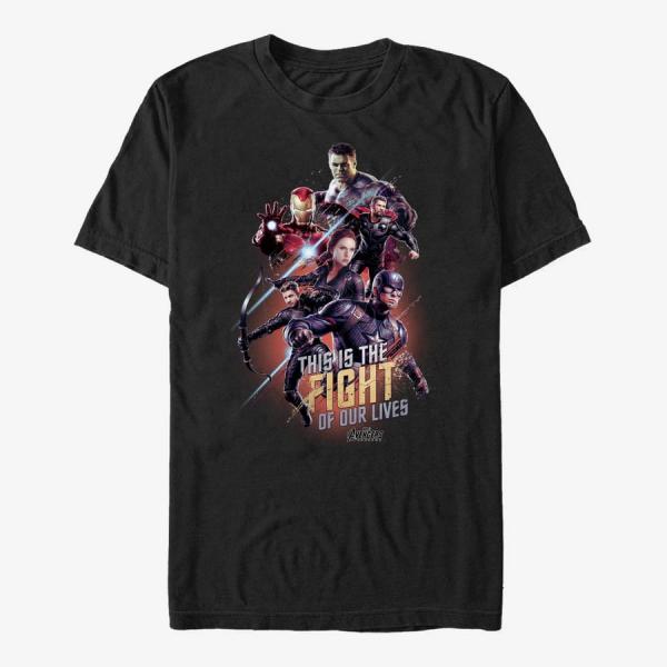 Tričko Merch Marvel Avengers: Endgame - Life Fight Unisex T-Shirt Black S