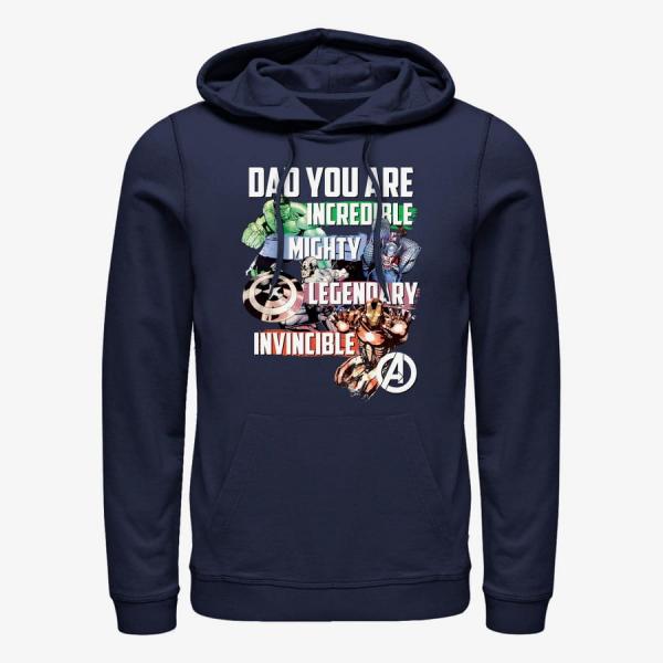 Queens Marvel Avengers Classic - Avenger Dad Unisex Hoodie Navy Blue