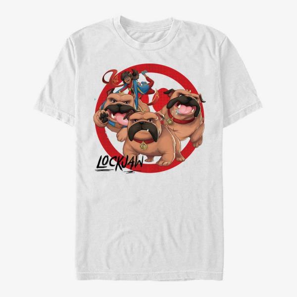 Tričko Merch Marvel - Lockjaw Unisex T-Shirt White XXXL