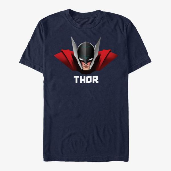 Queens Marvel Avengers Classic - Shape Thor Unisex T-Shirt Navy Blue