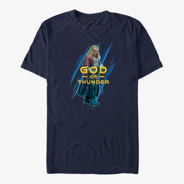 Queens Marvel Avengers: Endgame - God of Thunders Unisex T-Shirt Navy Blue
