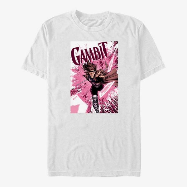 Tričko Merch Marvel X-Men - Gambit Painted Unisex T-Shirt White L