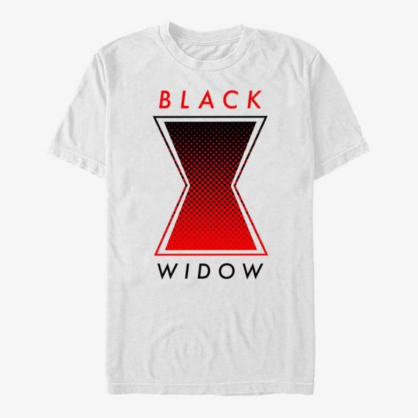 Tričko Merch Marvel Black Widow: Movie - Haftone Symbol Unisex T-Shirt White S