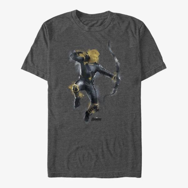 Tričko Merch Marvel Avengers: Endgame - Painted Hawk Unisex T-Shirt Dark Heather Grey M