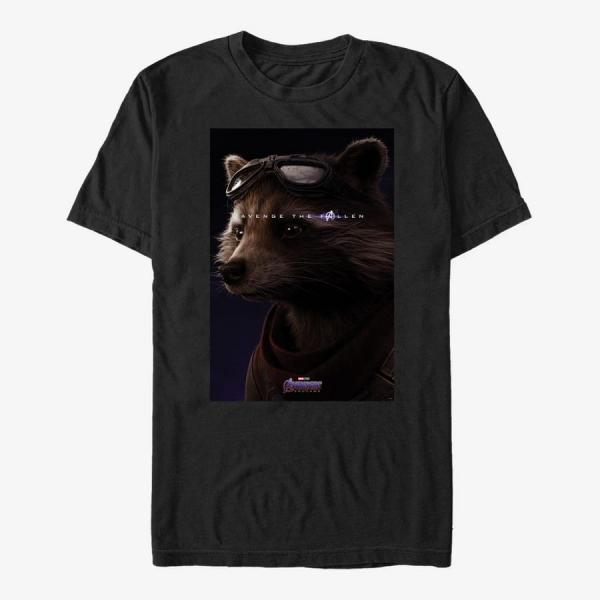 Tričko Merch Marvel Avengers: Endgame - Rocket Avenge Unisex T-Shirt Black XXL