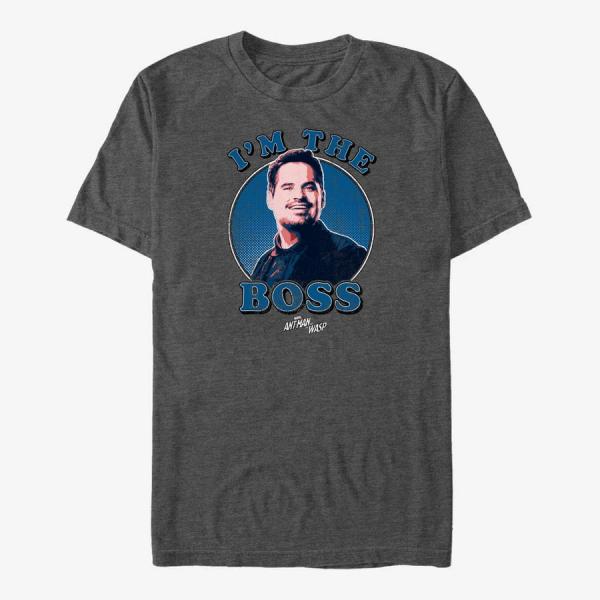 Tričko Merch Marvel Ant-Man & The Wasp: Movie - I Am The Boss Unisex T-Shirt Dark Heather Grey S