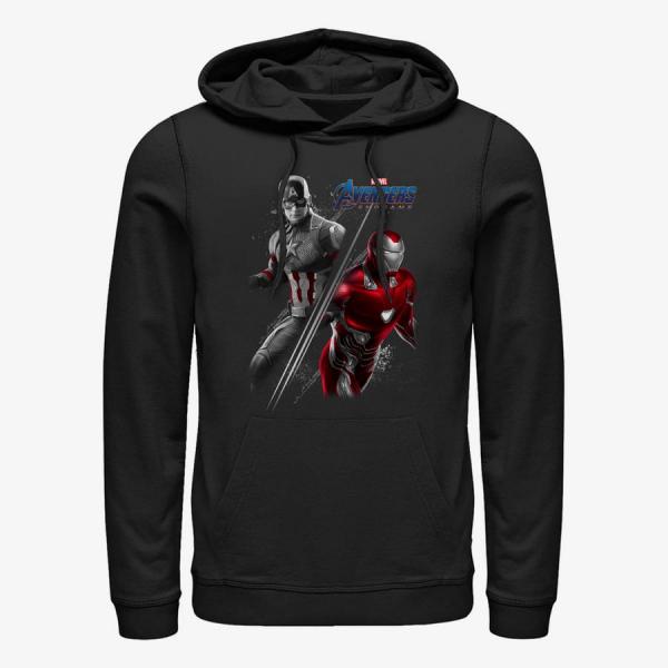 Queens Marvel Avengers: Endgame - Cap Ironman Unisex Hoodie Black