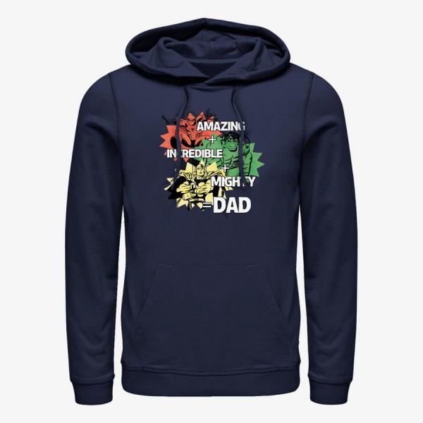 Mikina Merch Marvel Avengers Classic - Hero Equation Unisex Hoodie Navy Blue XXXL